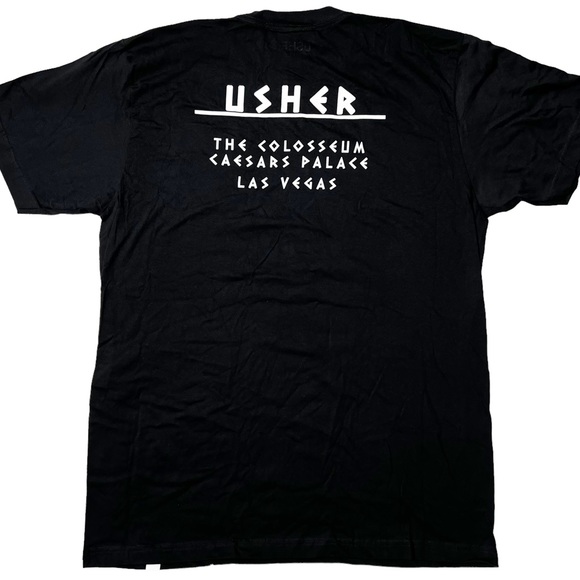 NWOT Usher Ushh Live The Colosseum Vegas Graphic T-Shirt in Black Unisex XL - Picture 4 of 7